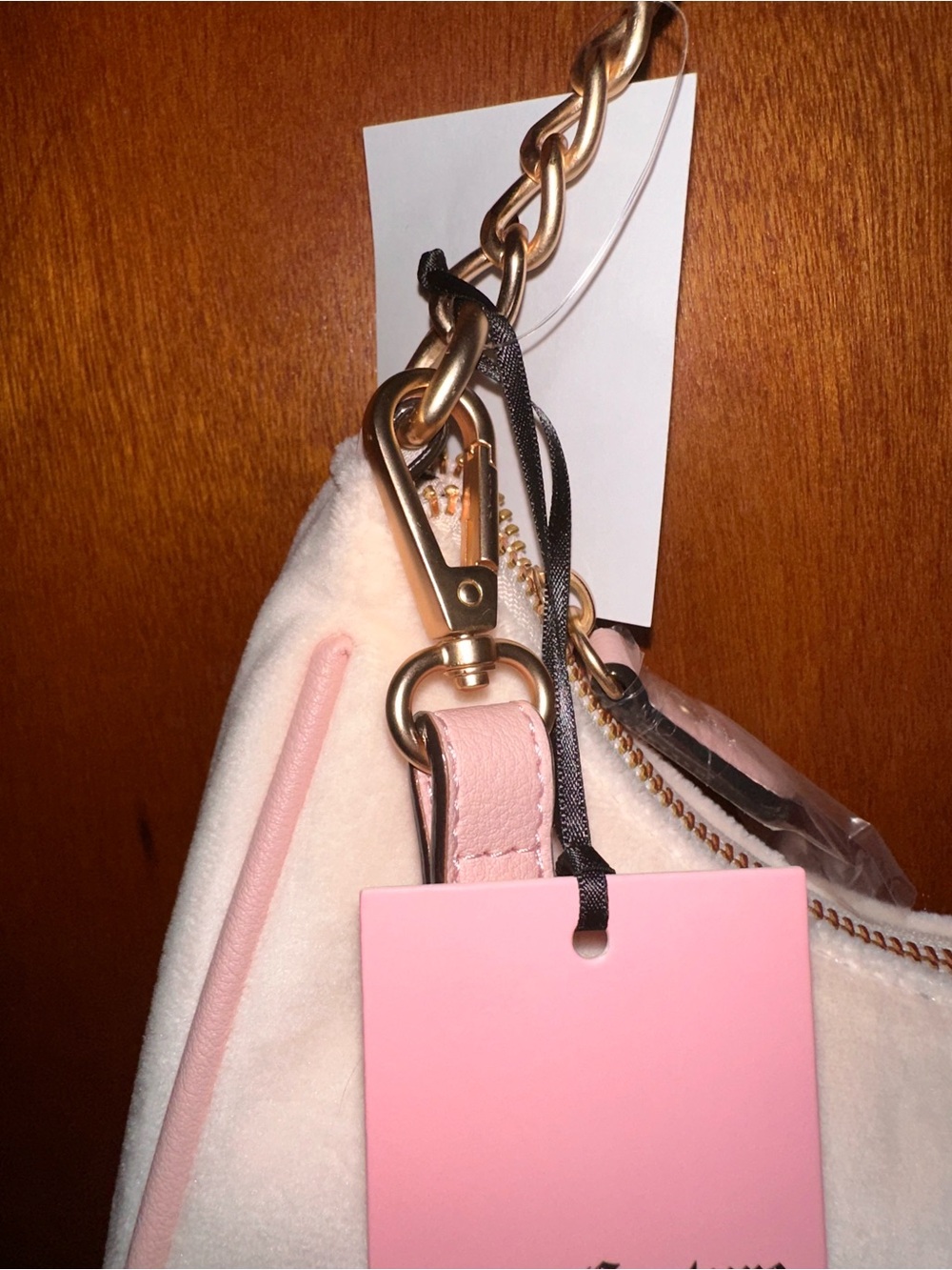 Juicy Couture “Need More Juicy Coho” Shoulder Bag, white/pink - Picture 5 of 5